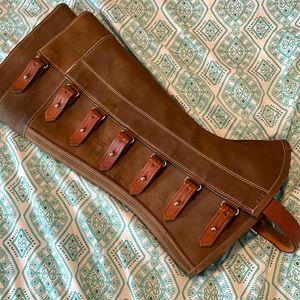 Brown real leather chaps